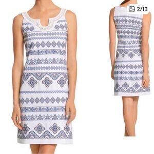 New White House Black Market Embroidered Beaded Rhinestone Sheath Dress